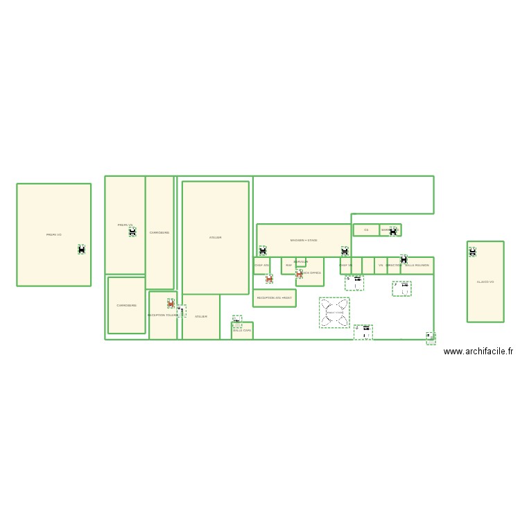 LOCHES2. Plan de 23 pièces et 138 m2