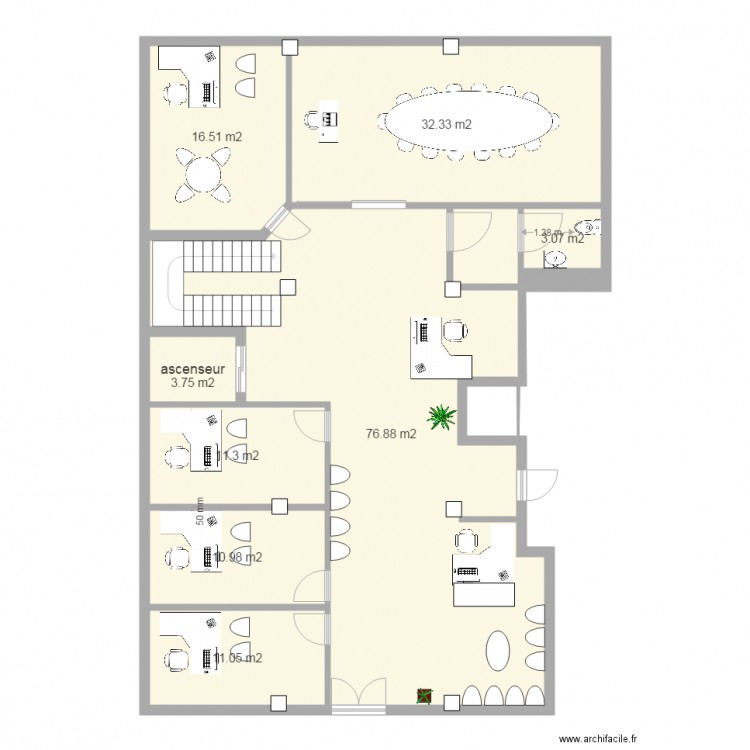 Hugo V6 cotes. Plan de 0 pièce et 0 m2