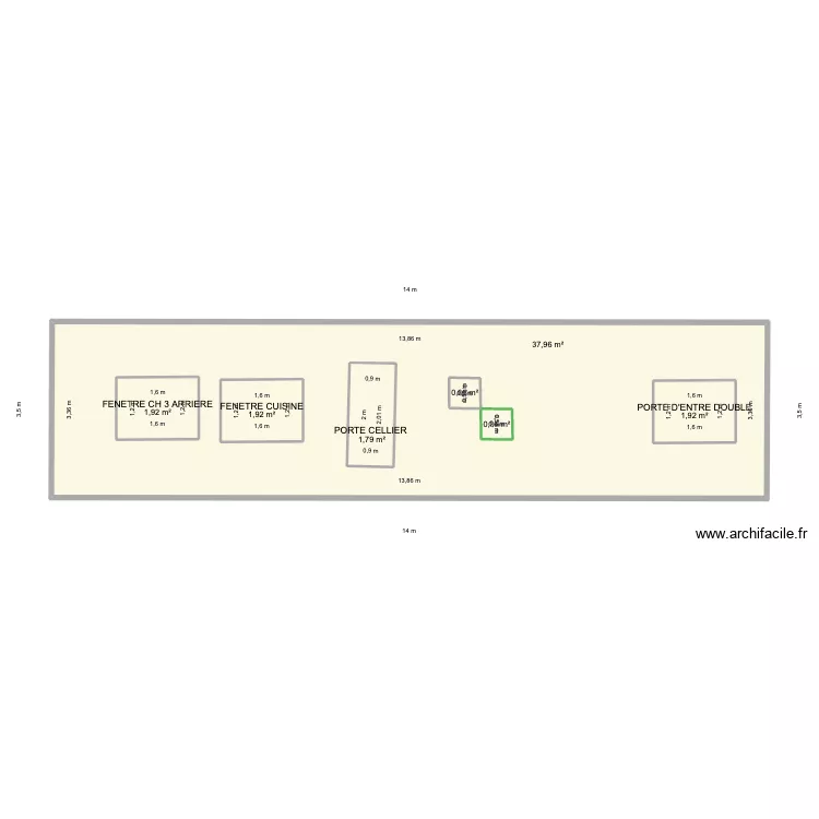 facade ARRIERE calcul bardage. Plan de facade ARRIERE calcul bardage. Plan de