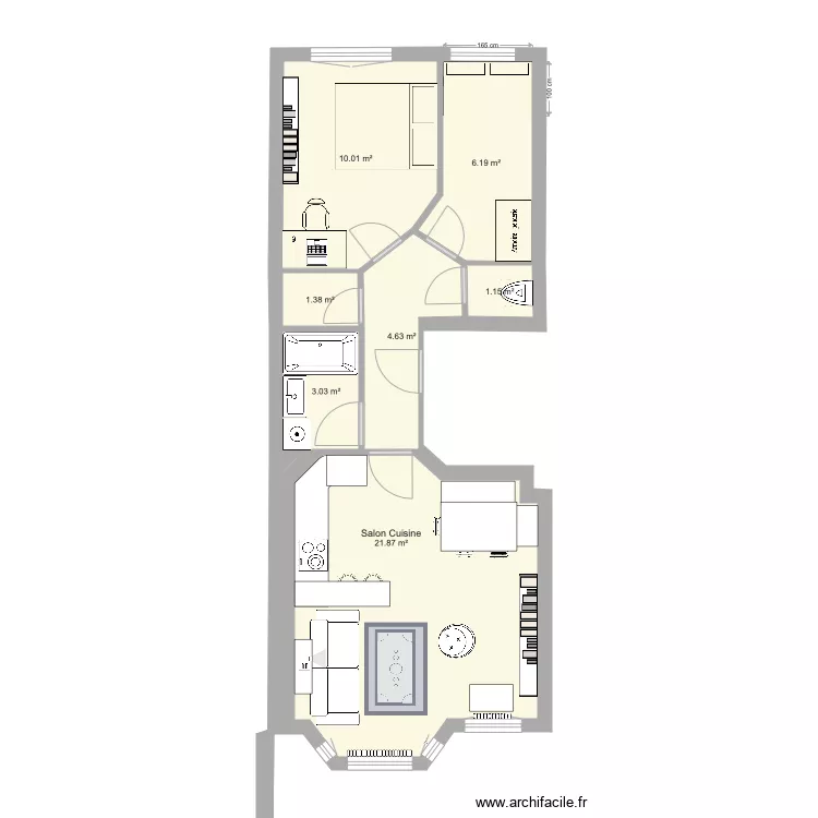 Appartement Pr&eacute; St Gervais 3. Plan de 