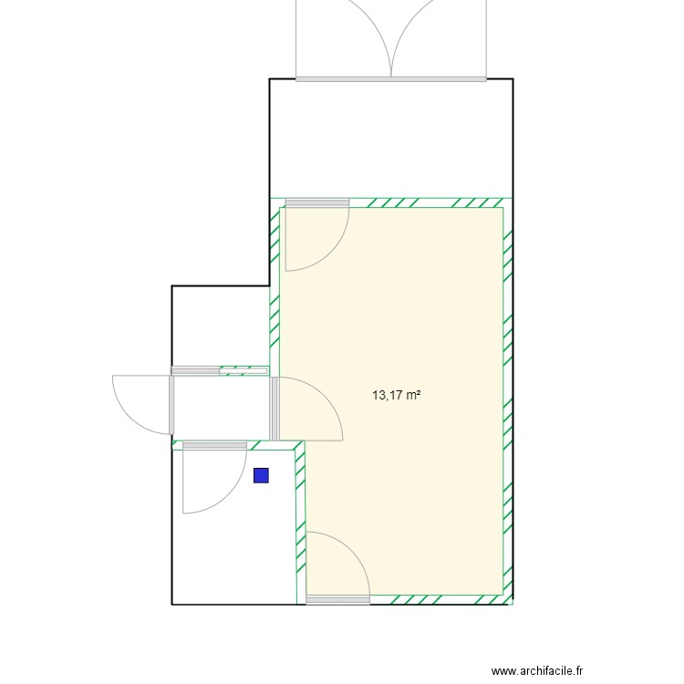 Garage Radenec 2. Plan de 1 pièce et 13 m2