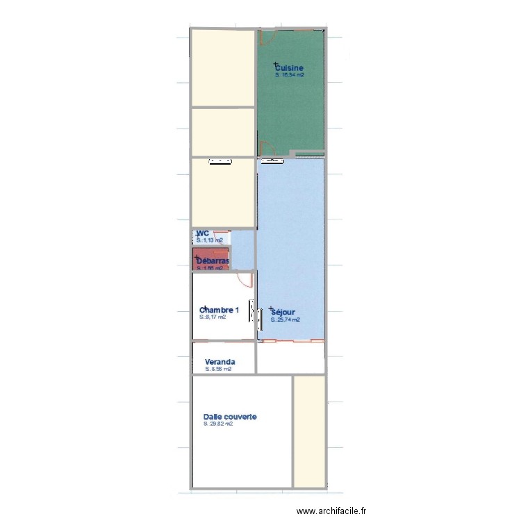 plan initial maison dillon. Plan de 0 pièce et 0 m2