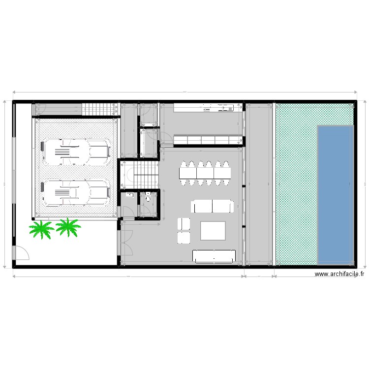 COO 03 RDC. Plan de 12 pièces et 274 m2