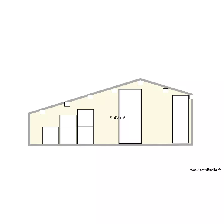 Chambre Mounya COTE PORTE. Plan de 