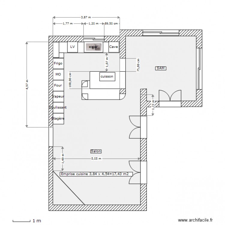 Cuisine Severine C18. Plan de 0 pièce et 0 m2