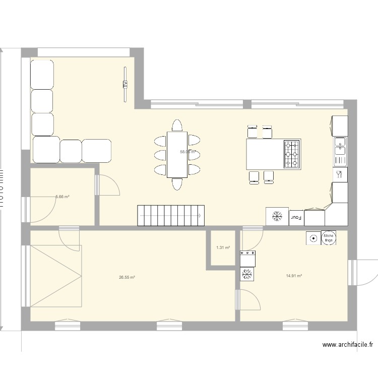 Garage lateral 13x11. Plan de 0 pièce et 0 m2