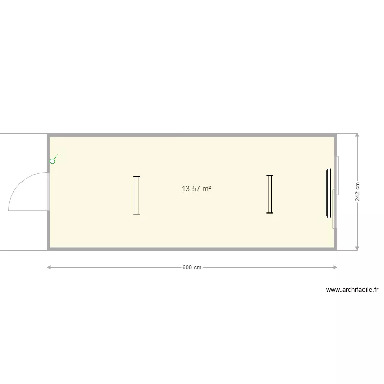 Plan standard 15 m2 Pignon Pignon. Plan de 