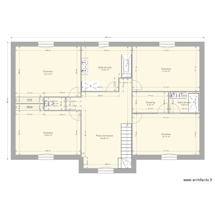 fossi etage. Plan de 0 pièce et 0 m2