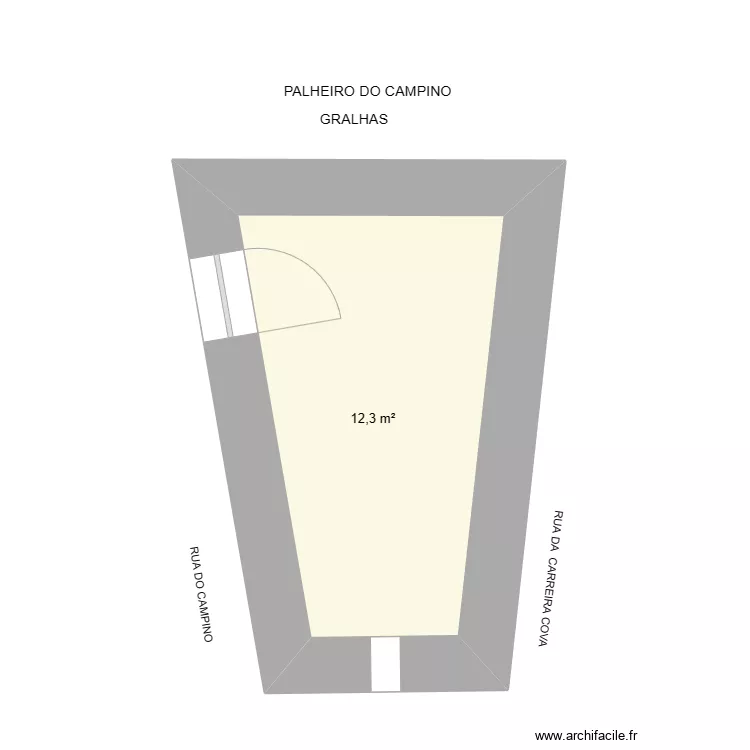 PALHEIRO DO CAMPINO. Plan de 