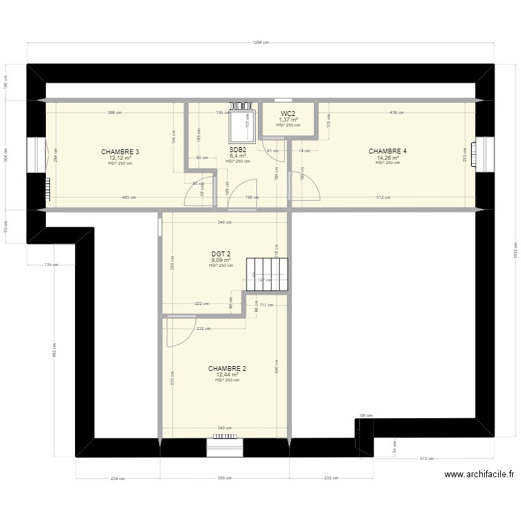 DAMATA_R+1. Plan de 9 pièces et 103 m2