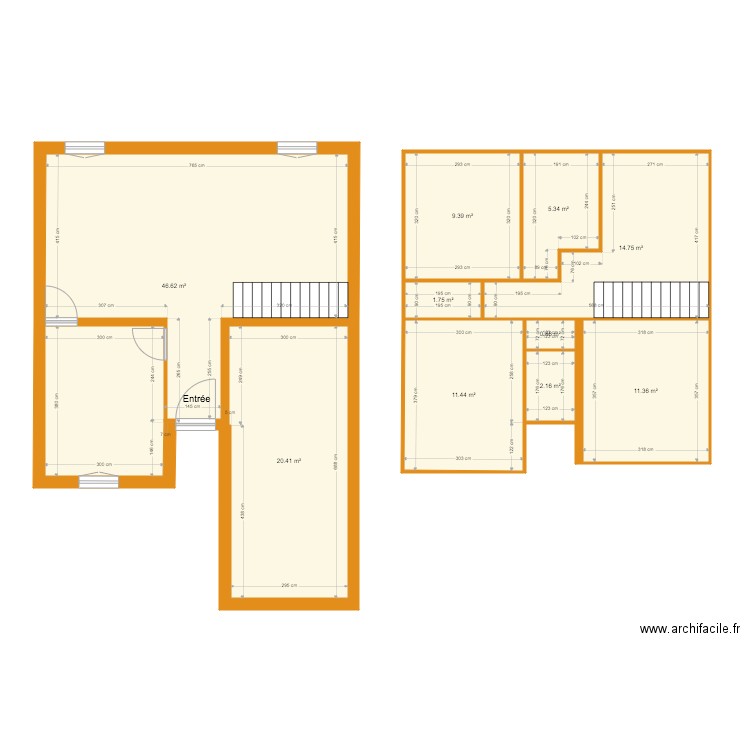 NOLIX plan d'origine. Plan de 10 pièces et 124 m2