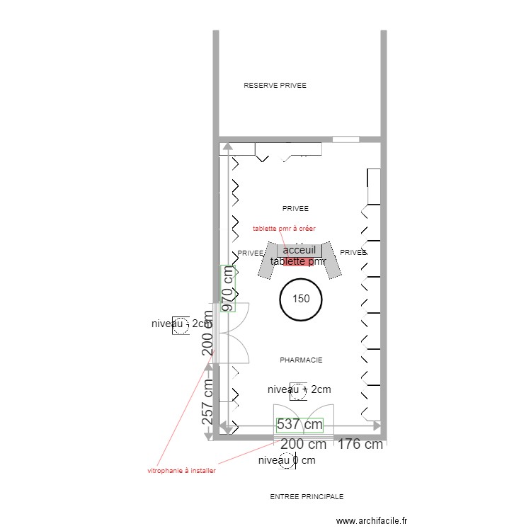 pharmacie giraud. Plan de 0 pièce et 0 m2