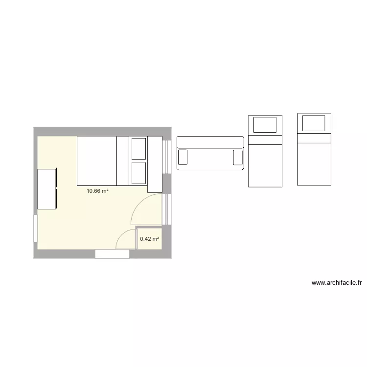 ancienne cuisine. Plan de 