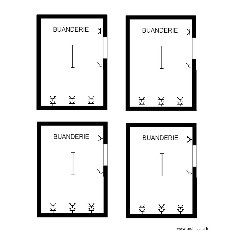 BUANDERIE ANNEXE LOGEMENT. Plan de 4 pièces et 80 m2