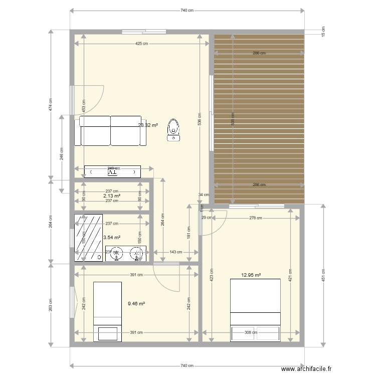 Maison Jumelée V4. Plan de 0 pièce et 0 m2