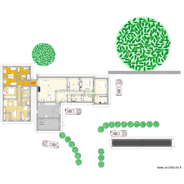 2 maisons haies voiture. Plan de 0 pièce et 0 m2