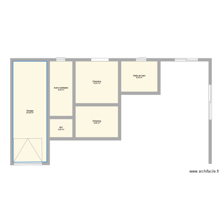 V1Ecotay. Plan de 6 pièces et 67 m2