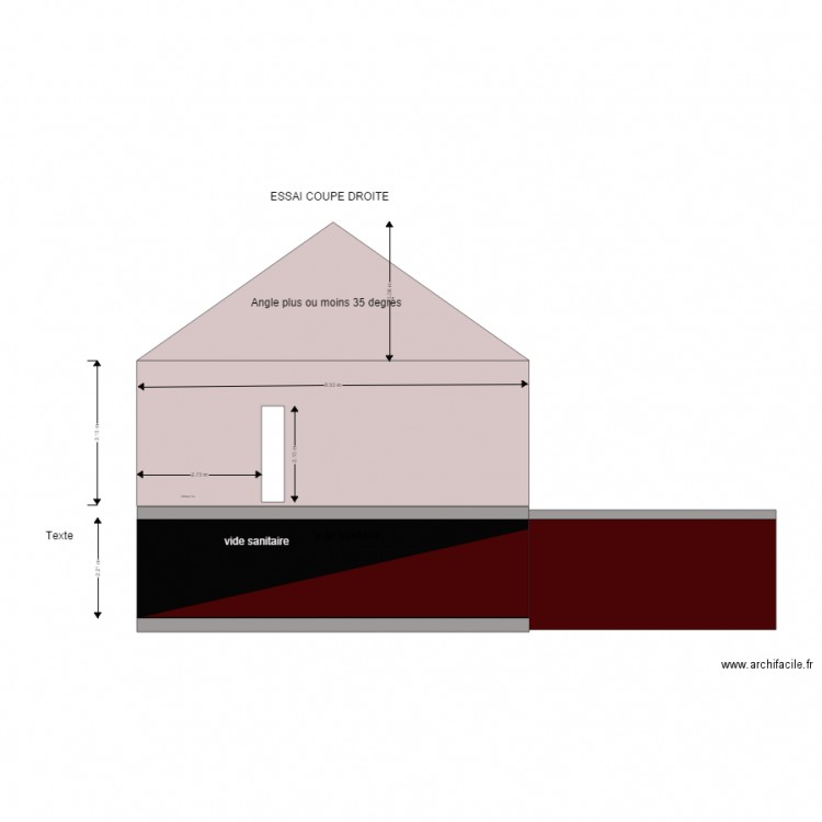 COUPE  DROITE. Plan de 0 pièce et 0 m2