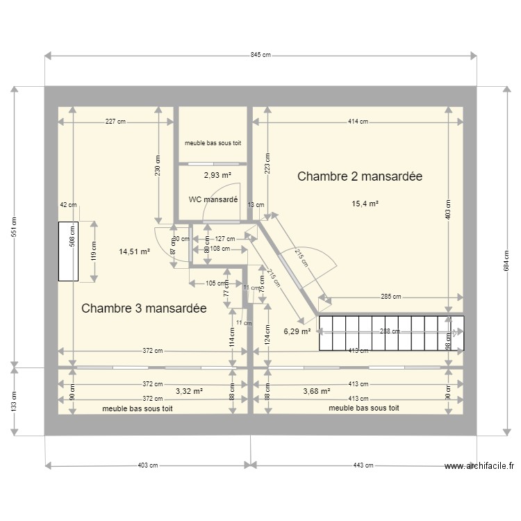 etage maison melo version2. Plan de 0 pièce et 0 m2