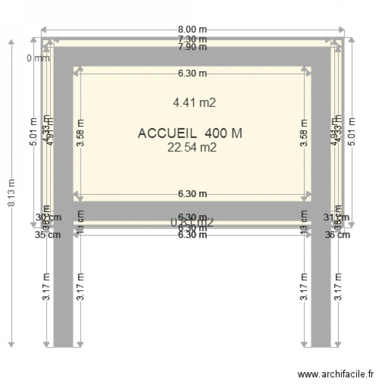 accueil 400m 2. Plan de 0 pièce et 0 m2