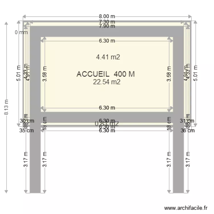 accueil 400m 2. Plan de 
