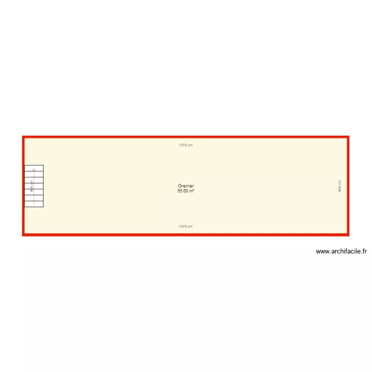 BI 5706 dependance grenier c&ocirc;t&eacute;. Plan de 