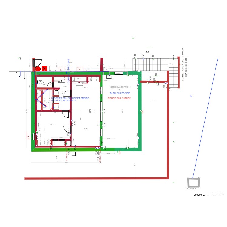 Modification 1er Maison PLOMBERIE 3. Plan de 0 pièce et 0 m2