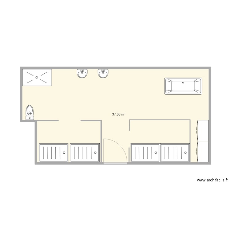 SDB Saphir. Plan de 0 pièce et 0 m2