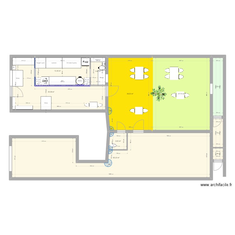 leguevin plan patisserie. Plan de 10 pièces et 186 m2