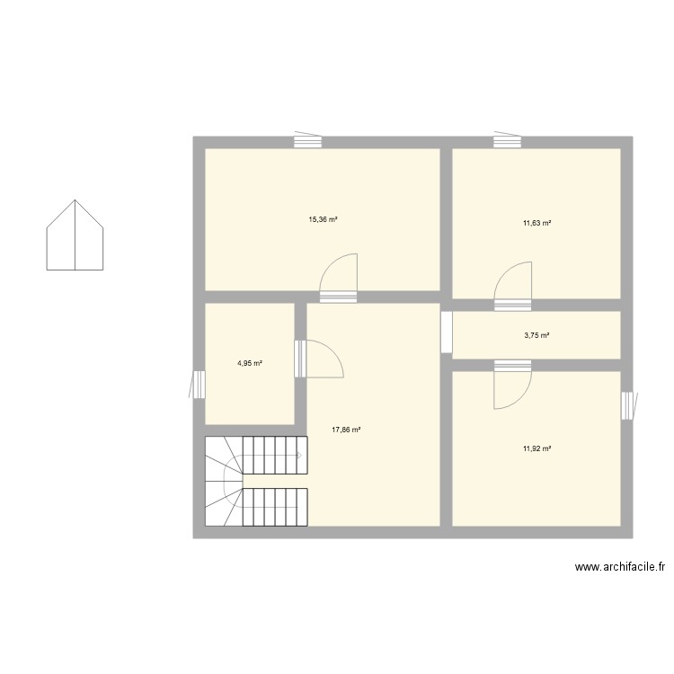 Les courtioux 2ème étage. Plan de 0 pièce et 0 m2