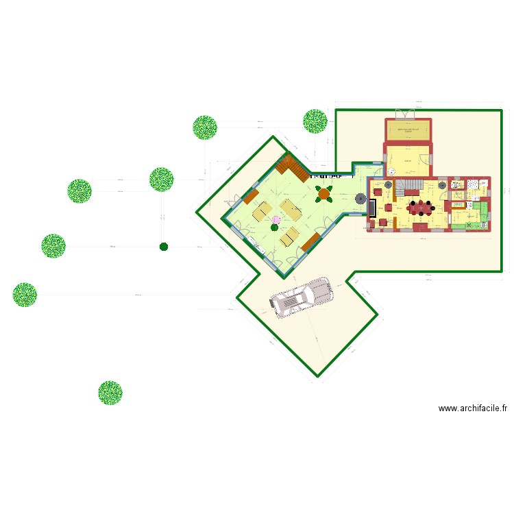 PLAN  SALON  4. Plan de 11 pièces et 297 m2