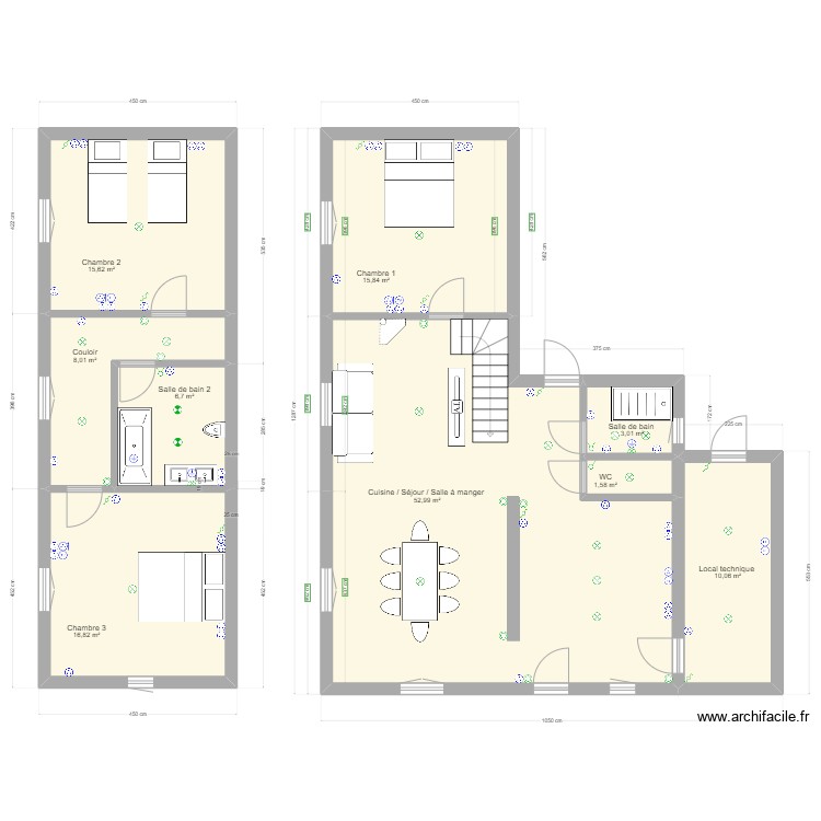 Maison m&eacute;m&eacute;re. Plan de 0 pièce et 0 m2