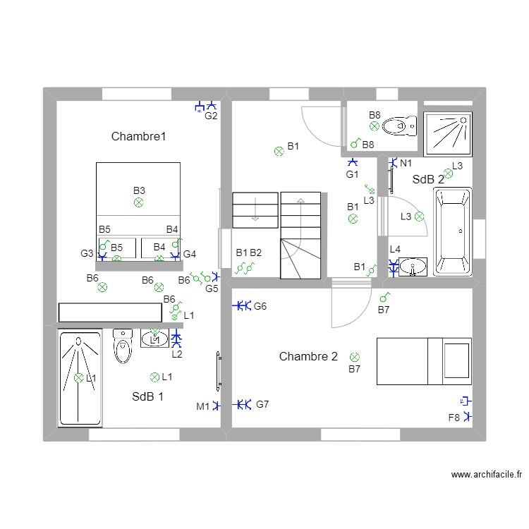 sohier 1er etage. Plan de 0 pièce et 0 m2
