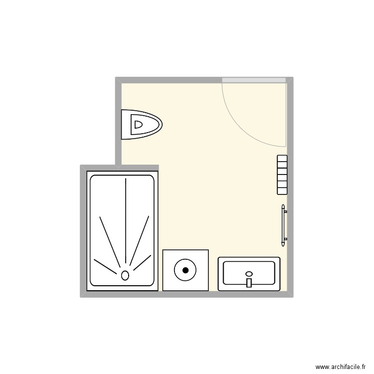 MATHILDE JOUVENET. Plan de 1 pièce et 6 m2