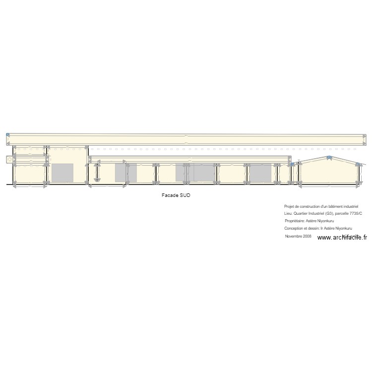 facade SUD. Plan de 0 pièce et 0 m2