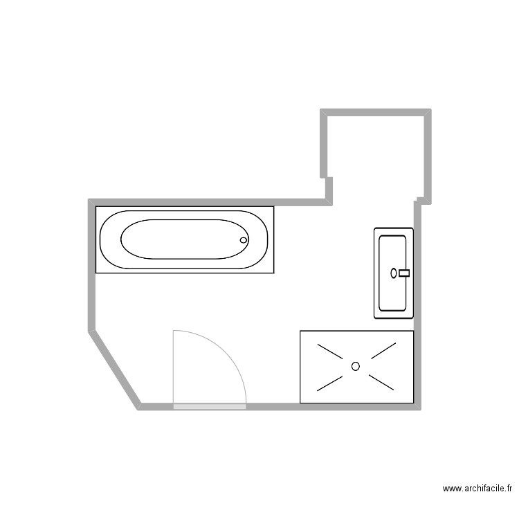 2sdb. Plan de 0 pièce et 0 m2