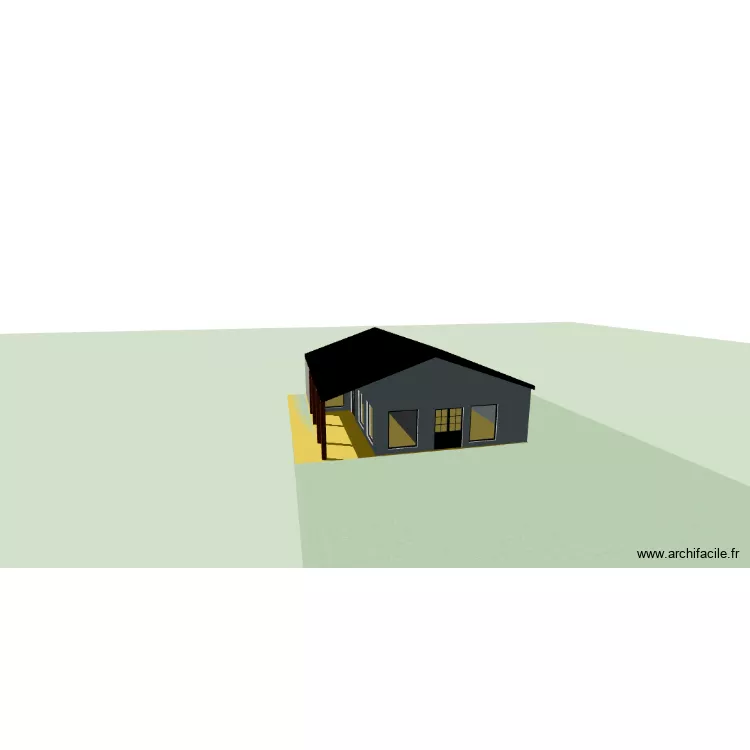 Plan existant. Plan de 4  et 185 m²