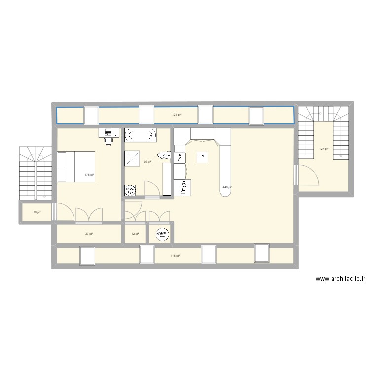 mansarde 3 1/2. Plan de 0 pièce et 0 m2