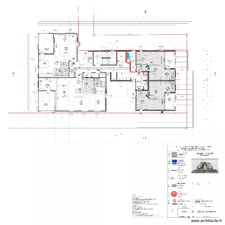 Plan d'implantation BAT B R+3 Modif. Plan de 