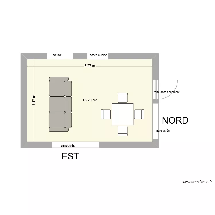 piece elsa. Plan de 1 et 18 m² piece elsa. Plan de 1 et 18 m²