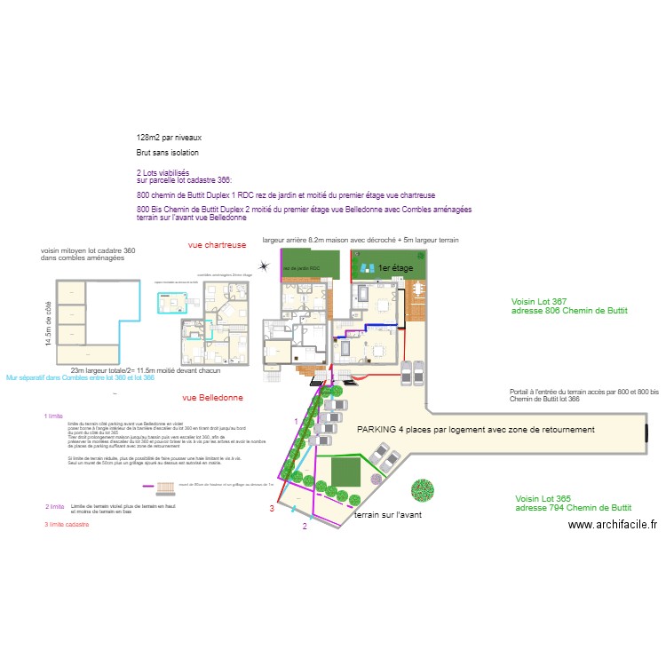 MAISON st ismier PLANS travaux 7 mars 2019 ok à valider bornage sans vis à vis 5. Plan de 0 pièce et 0 m2