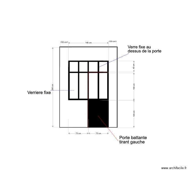 Verriere atelier v1. Plan de 0 pièce et 0 m2