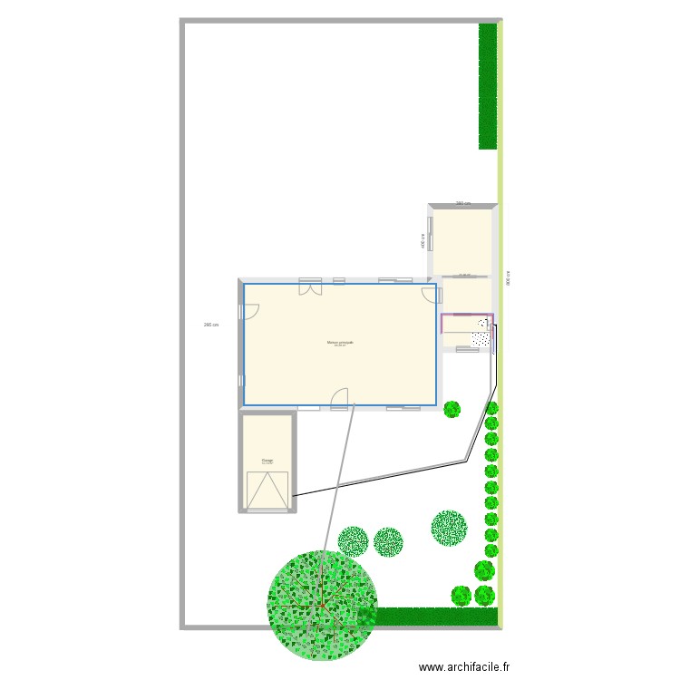 Plan de masse détaillé Plb. Plan de 3 pièces et 104 m2