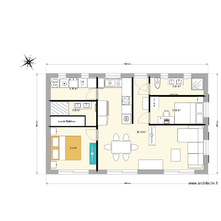 Petite maison. Plan de 0 pièce et 0 m2