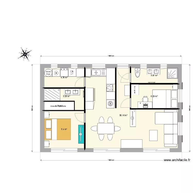 Petite maison. Plan de 