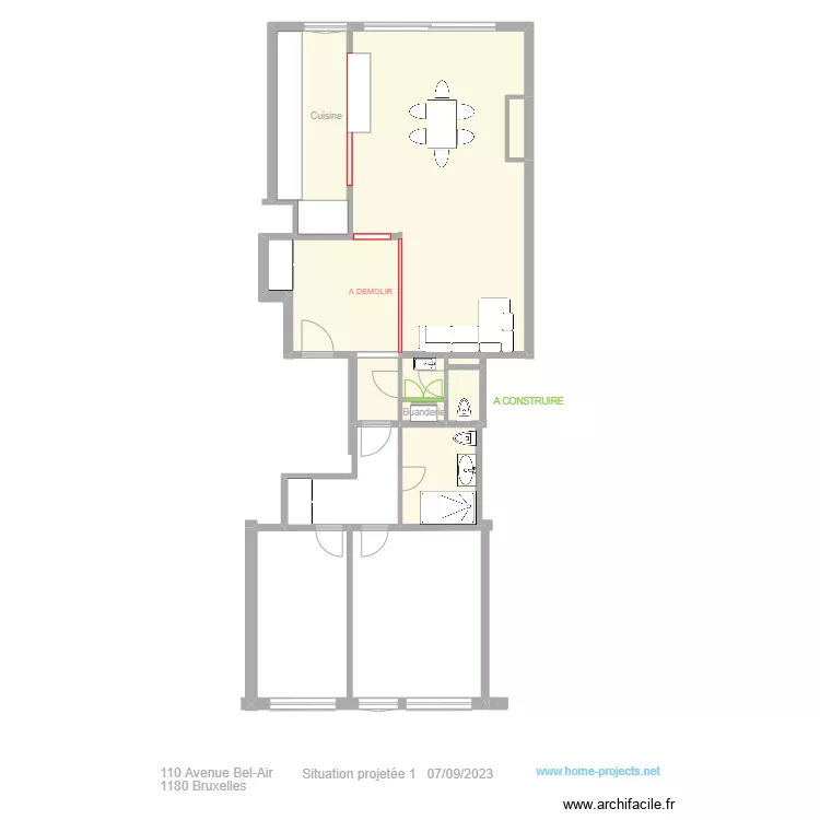 WIELEMANS SITUATION PROJETEE 1 070923. Plan de 