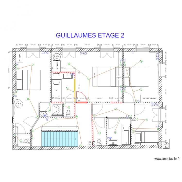 Guillaumes ETAGE 2 préplan elec. Plan de 0 pièce et 0 m2