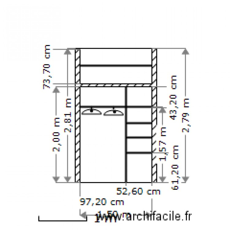 Placard couloir. Plan de 0 pièce et 0 m2