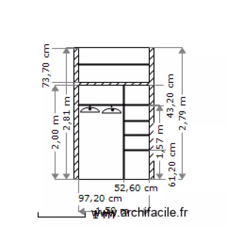 Placard couloir. Plan de Placard couloir. Plan de