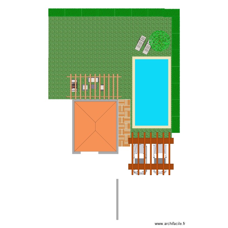 piscine. Plan de 0 pièce et 0 m2